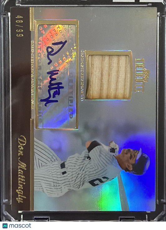 2011 Topps Tribute Don Mattingly #TAR-DM /99 Autograph Relic Game-Used Bat
