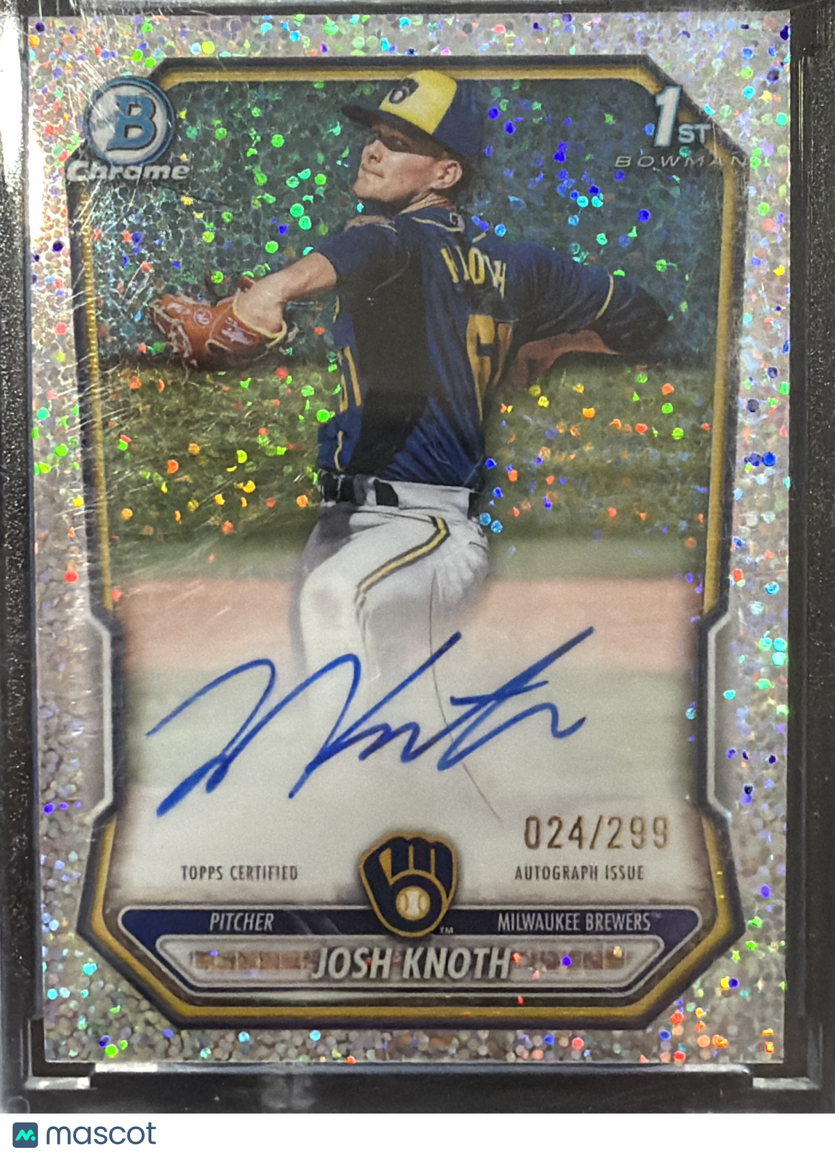 2024 Bowman Chrome Josh Knoth #CPA-JK Speckle Refractor /299