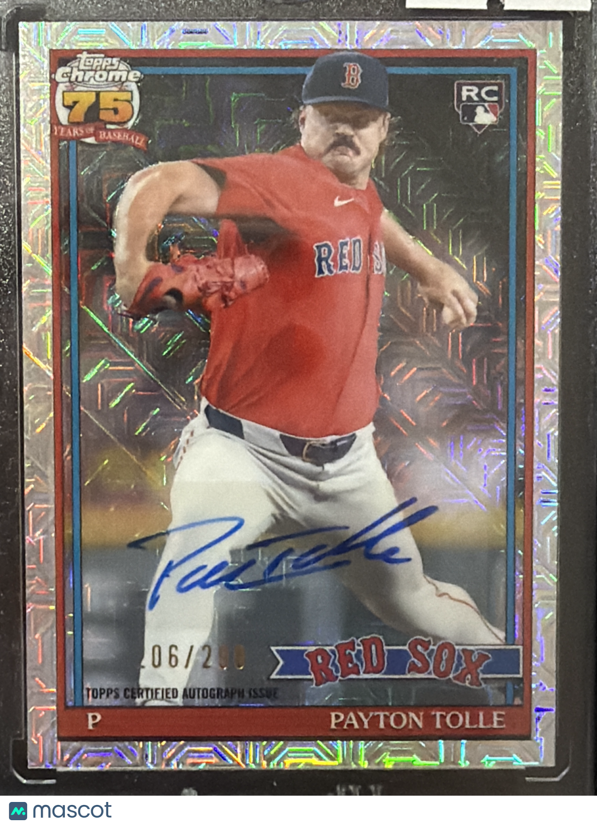 2025 Topps Chrome 75 in Baseball Payton Tolle #91C2-31 Mojo Refractor /299 RC