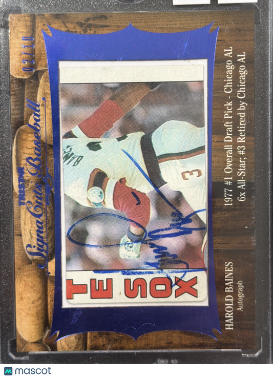 2012 Tristar Signa Cuts Baseball Harold Baines Blue /10