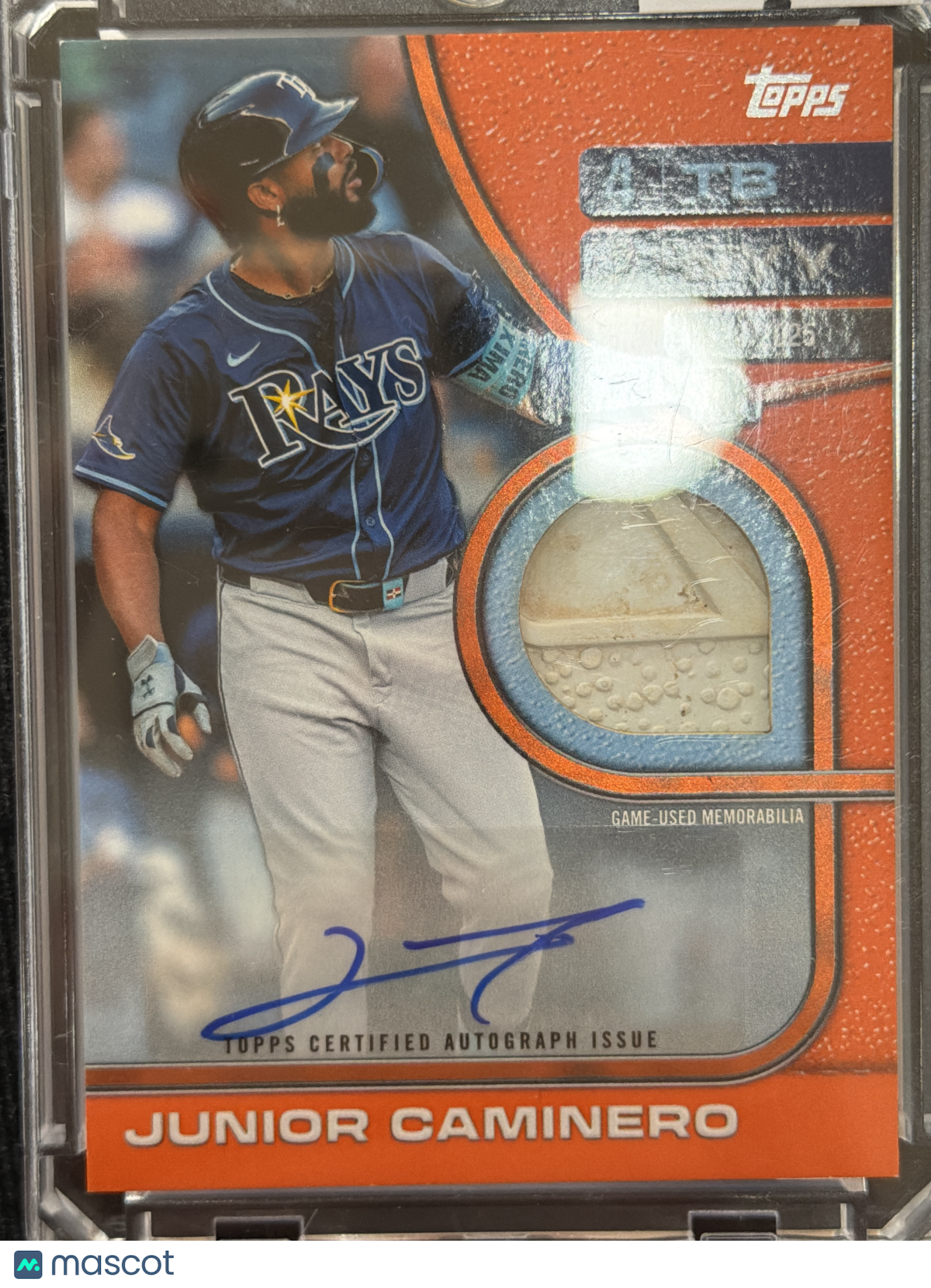 2026 Junior Caminero #RTB-JCA Orange /25 Game-Used Base Game-Used Memorabilia