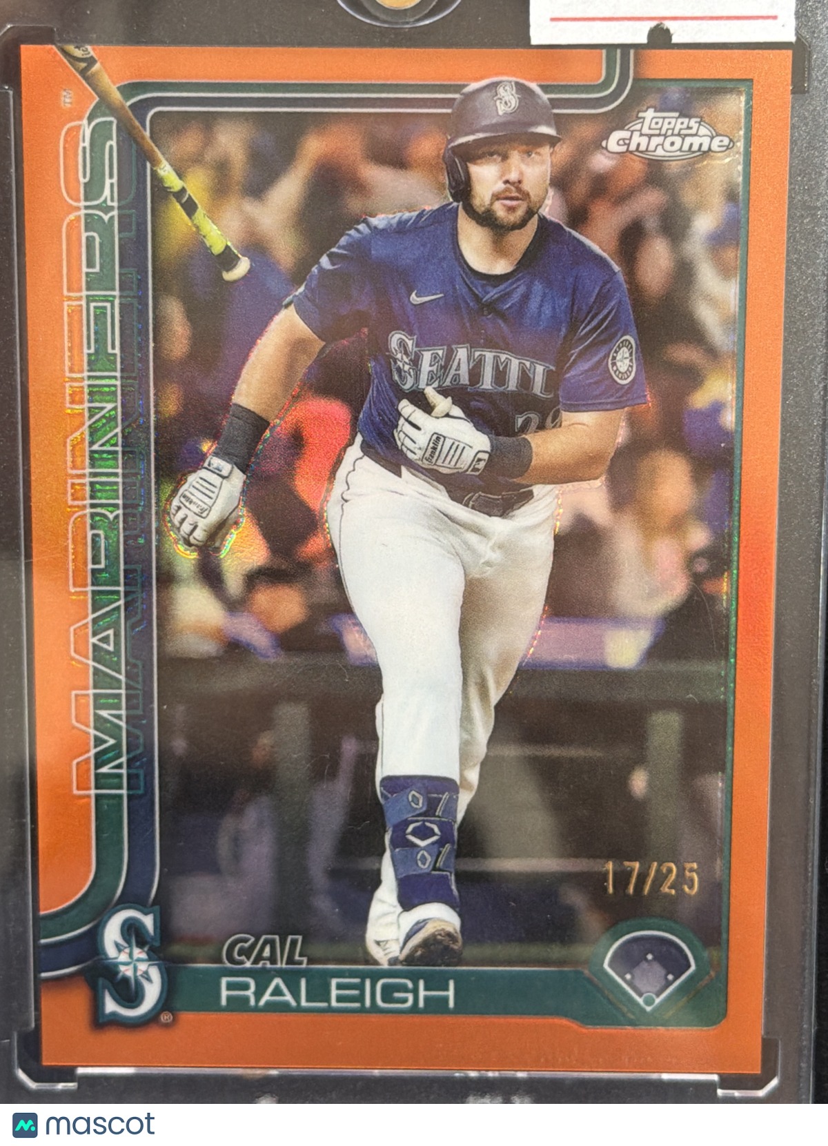 2025 Topps Chrome Cal Raleigh #USC45 Orange Refractor /25
