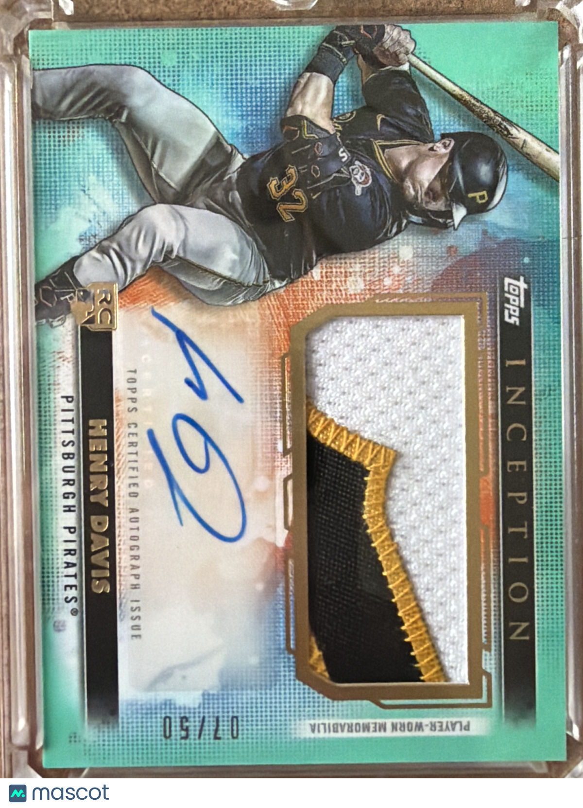 2024 Topps Inception Henry Davis #APC-HD /50 Autograph Patch RC