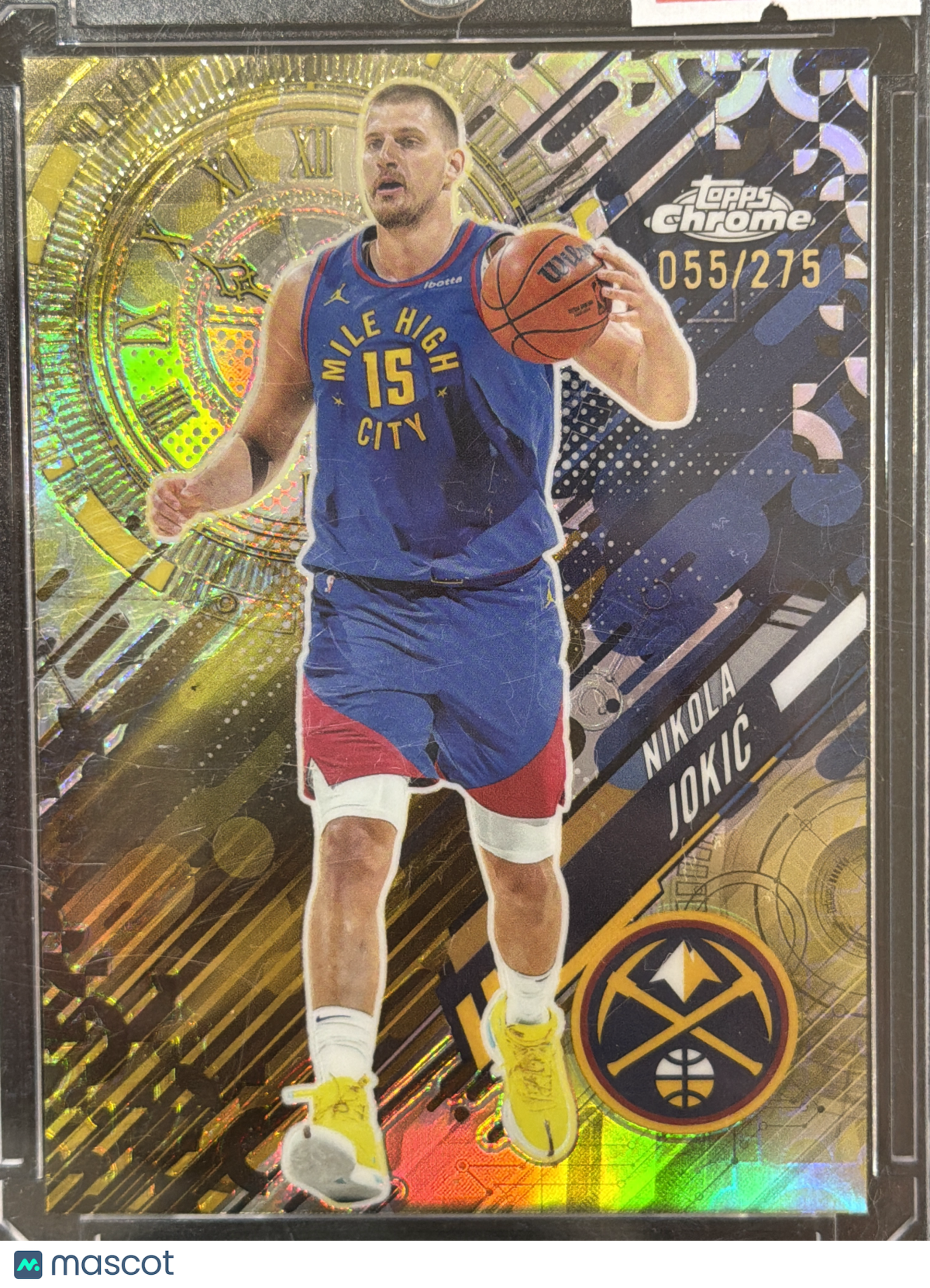 2025 Topps Chrome Go Time Nikola Jokić #GT-9 Gold Refractor /275