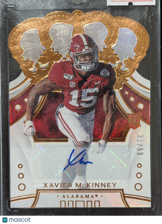 2020 Panini Chronicles Draft Picks Crown Royale Xavier McKinney #26 /99 RC