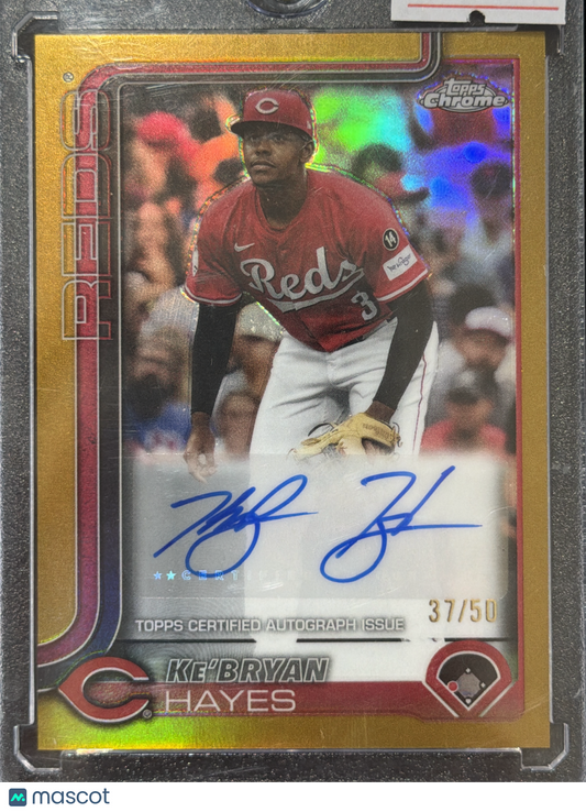 2025 Topps Chrome Ke'Bryan Hayes #AC-KE Gold Refractor /50