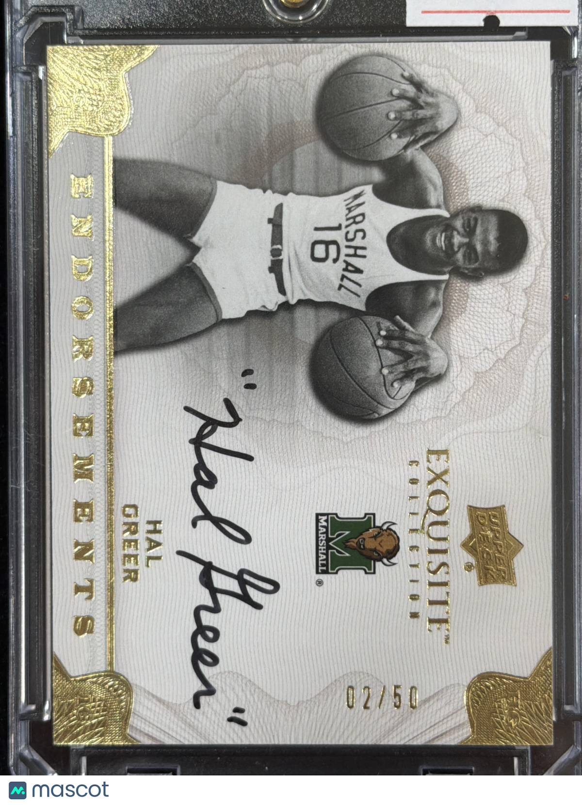 2011 Upper Deck Exquisite Collection Endorsements Hal Greer #EE-HG /50