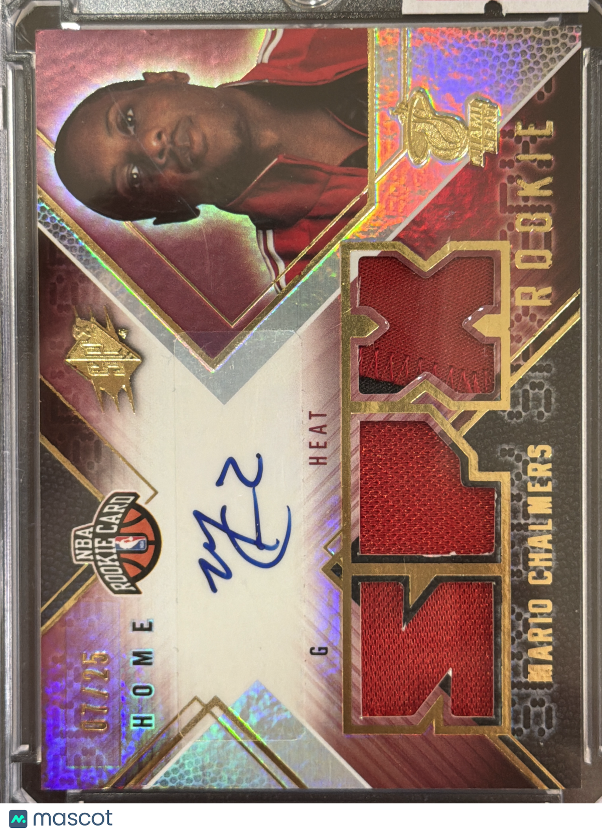 2008 Upper Deck SPx Radiance Mario Chalmers #149 /25 Patch Memorabilia