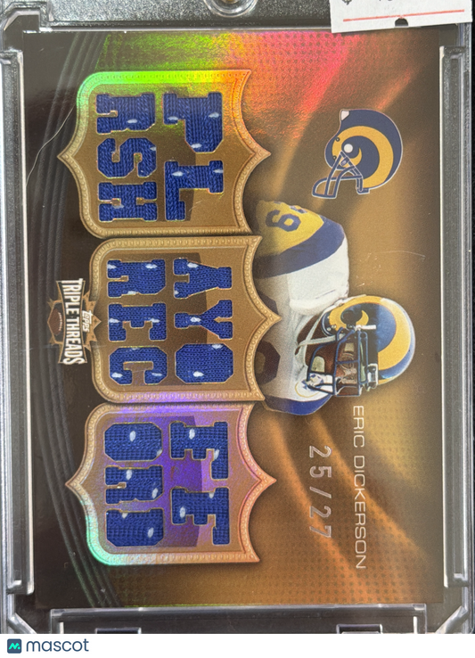 2010 Topps Threads Eric Dickerson #TTR-81 /27 Triple Relic Game-Used Jersey