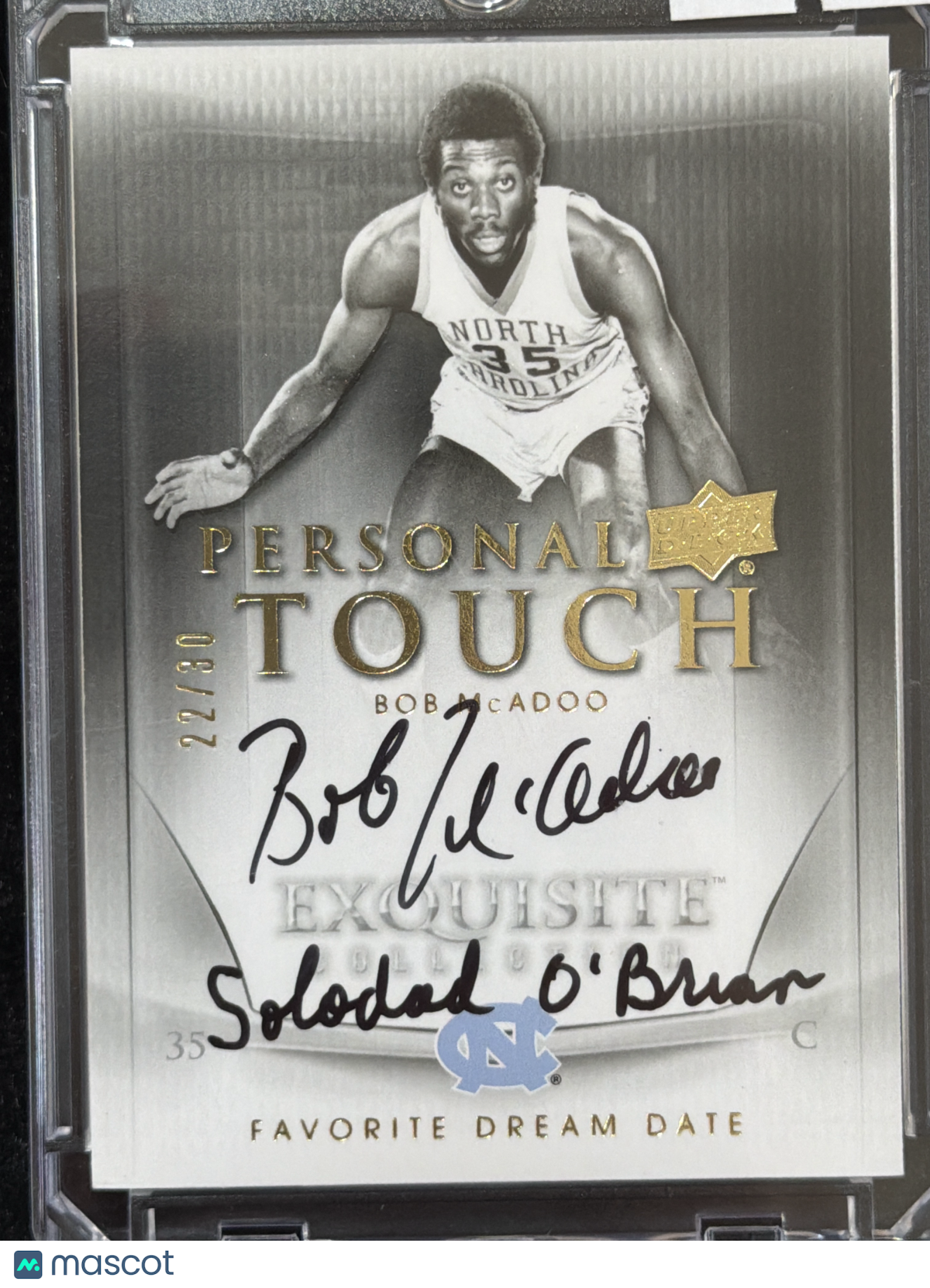 2011 Upper Deck Exquisite Collection Personal Touch Bob McAdoo #PTD-BM /30
