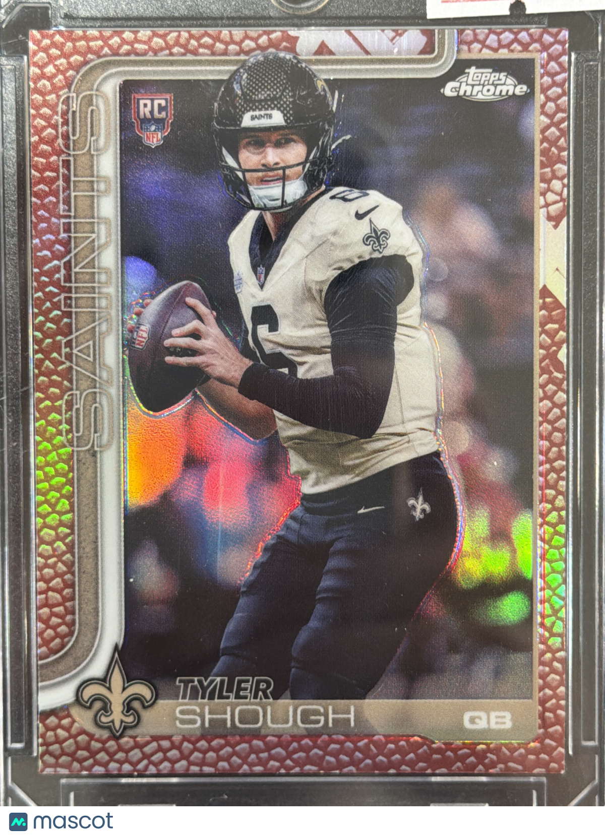2025 Topps Chrome Tyler Shough #398 Leather Prizm RC