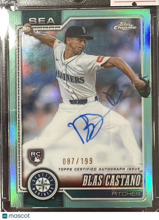 2024 Topps Chrome Blas Castano #RA-BCA Aqua RayWave /199 RC