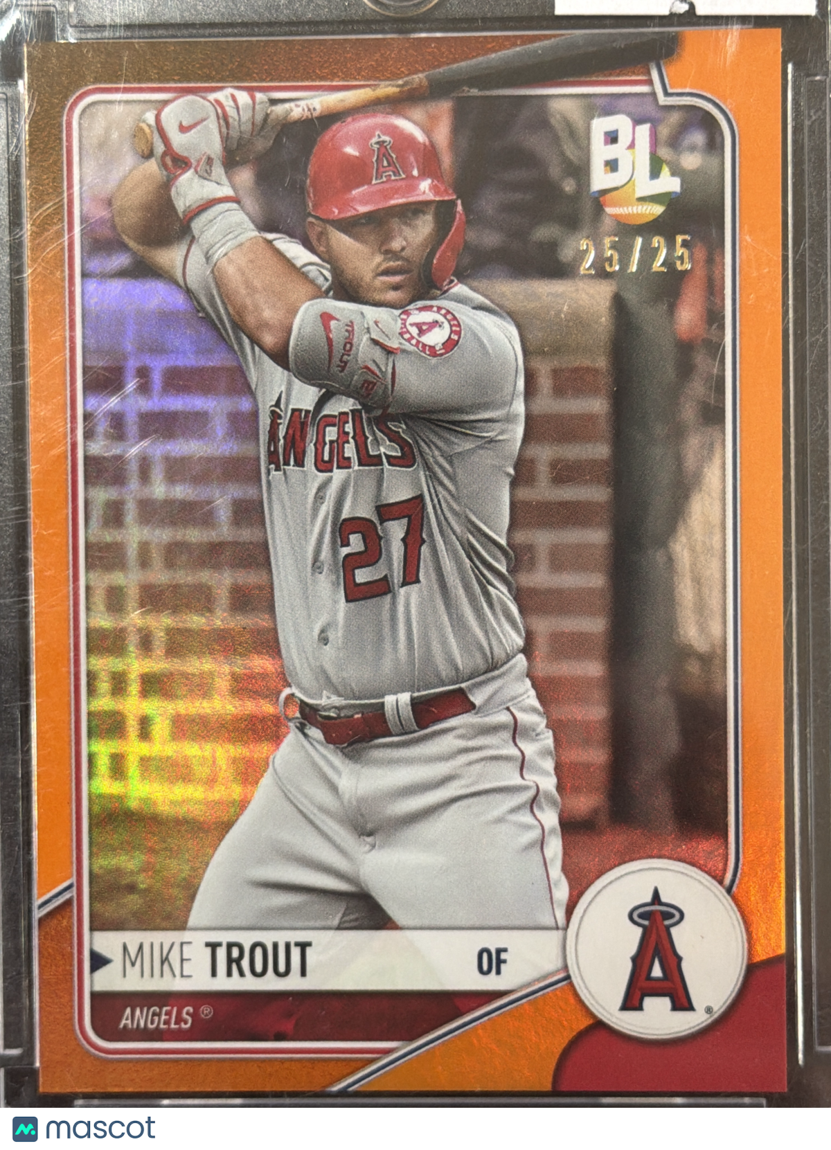 2023 Topps Big League Mike Trout #WR-25 Orange Foil /25