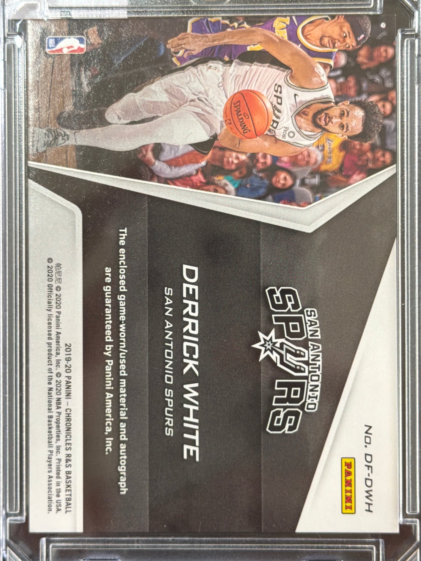 2020 Panini Chronicles Rookies & Stars Dress for Success Derrick White #DF-DWH Authentic Autograph Game-worn/used material Memorabilia