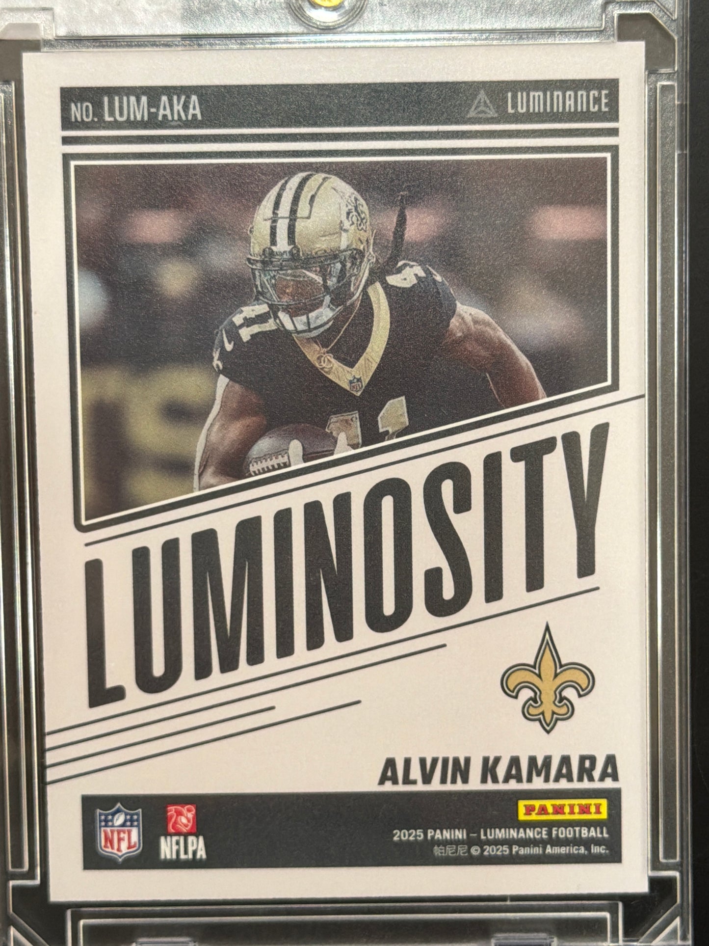 2025 Panini Luminance Football Luminosity Alvin Kamara #LUM-AKA Holo
