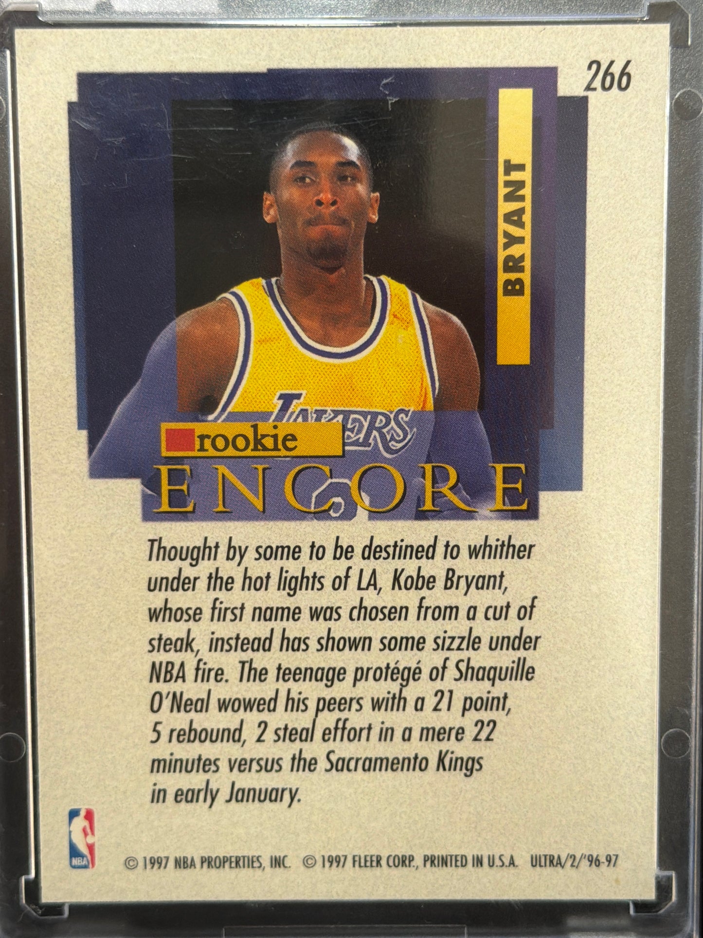 1997 Fleer Ultra Encore Kobe Bryant #266