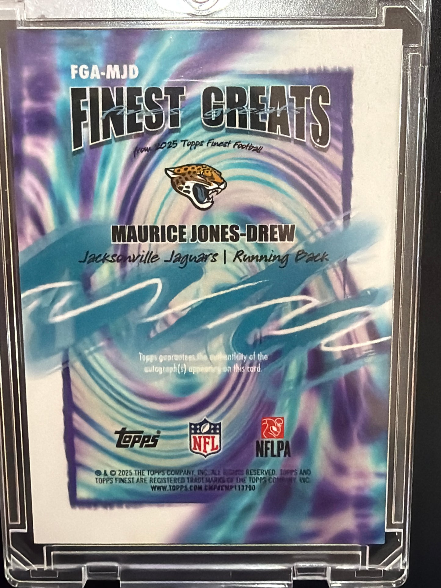 2025 Topps Finest Finest Greats Maurice Jones-Drew #FGA-MJD