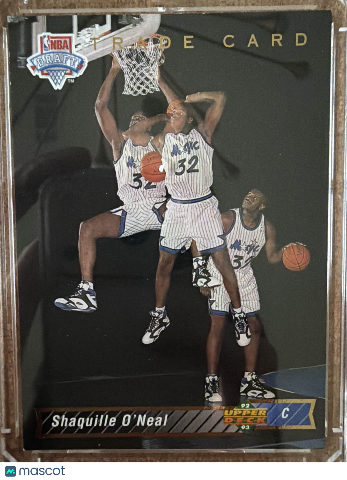 1993 Upper Deck NBA Draft Trade Card Shaquille O'Neal #1b