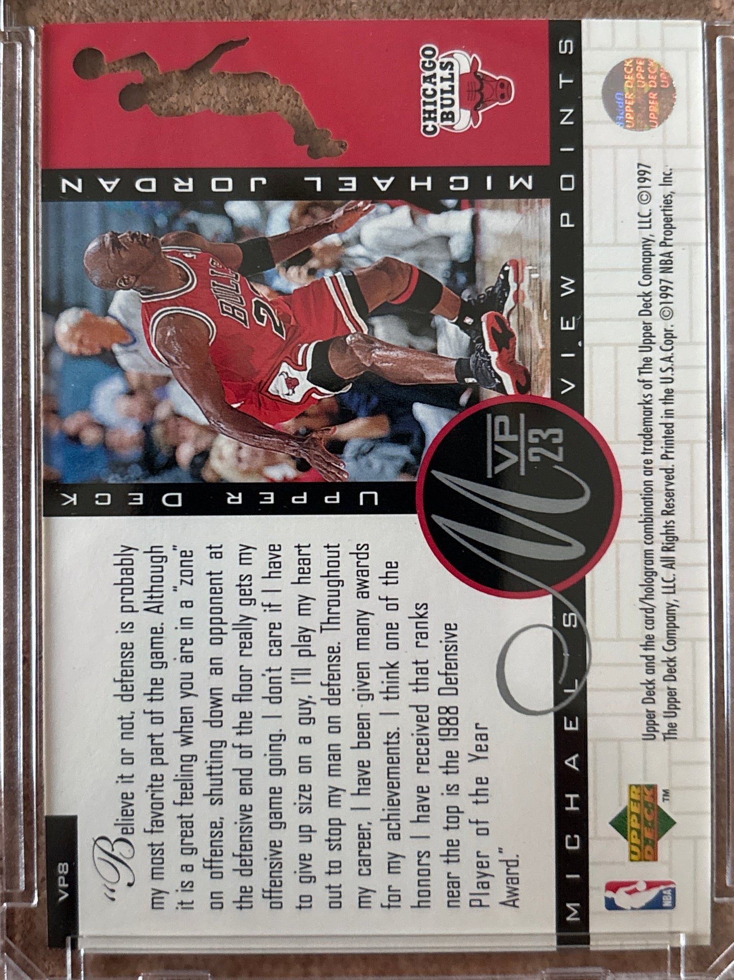 1997 Upper Deck Michael's View Points Michael Jordan #VP8
