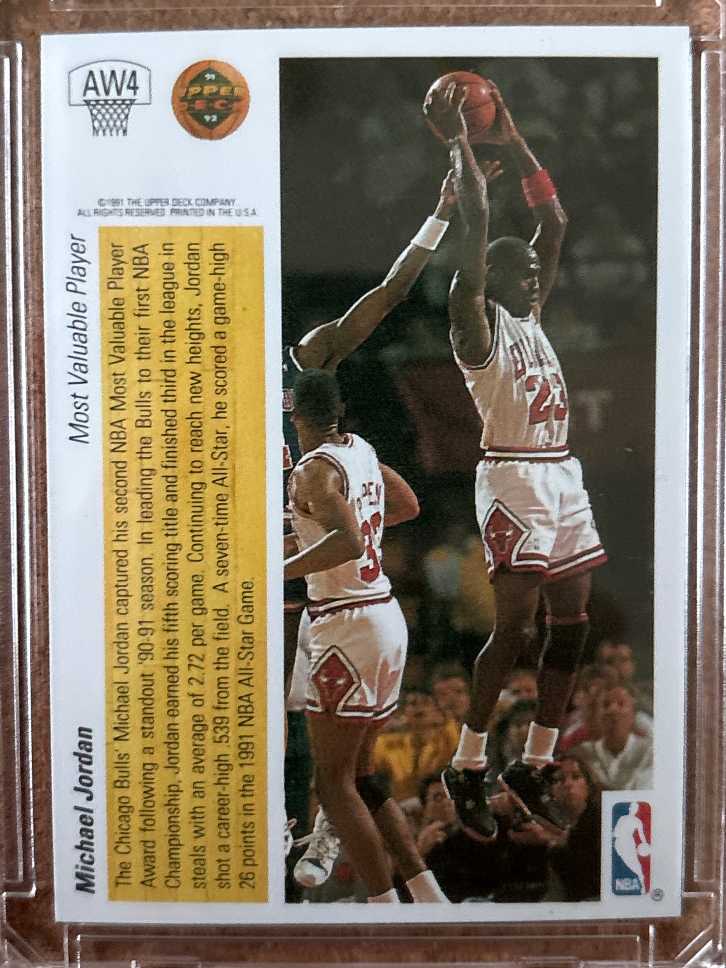 1991 Upper Deck Award Winner Holograms Michael Jordan #AW4