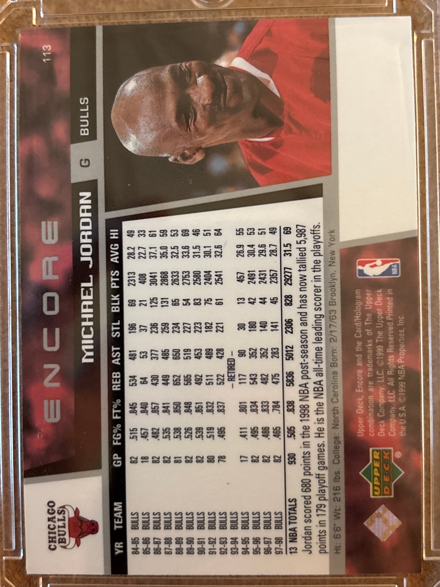 1998 Upper Deck Encore Michael Jordan #113