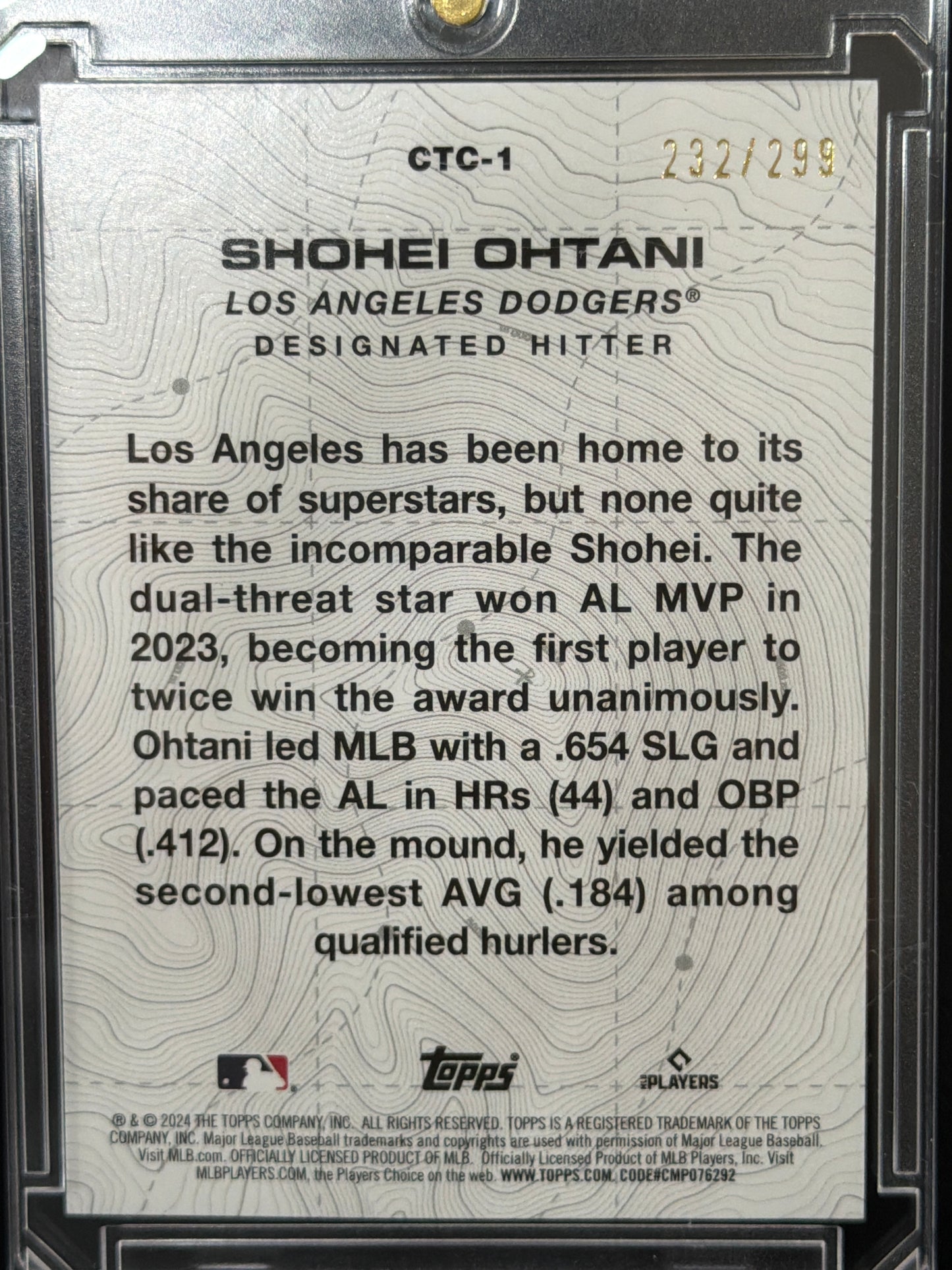 2024 Topps City to City Shohei Ohtani #CTC-1 Gold /299