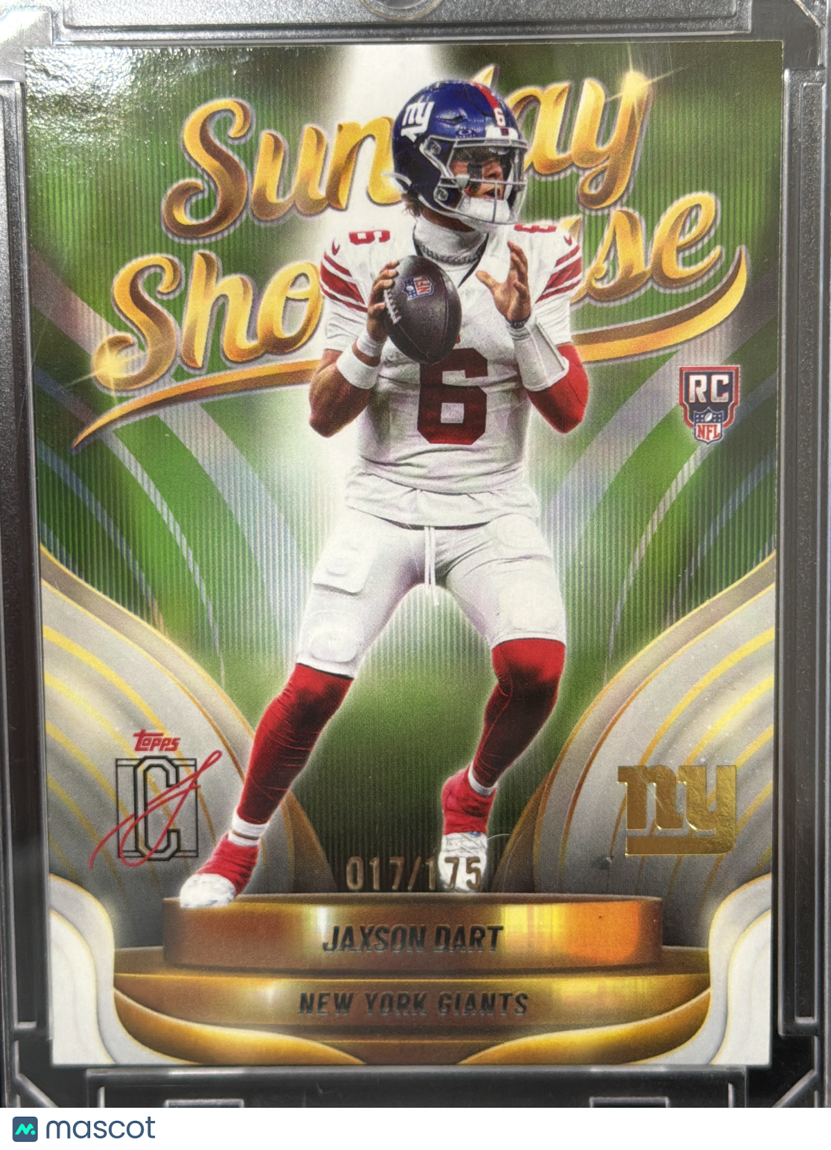 2025 Topps Sunday Showcase Jaxson Dart #SS-1 /175 RC