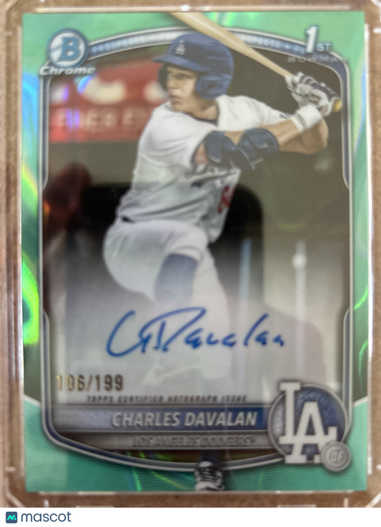 2023 Bowman Chrome Charles Davalan #CPA-CD Green Lava Refractor /199
