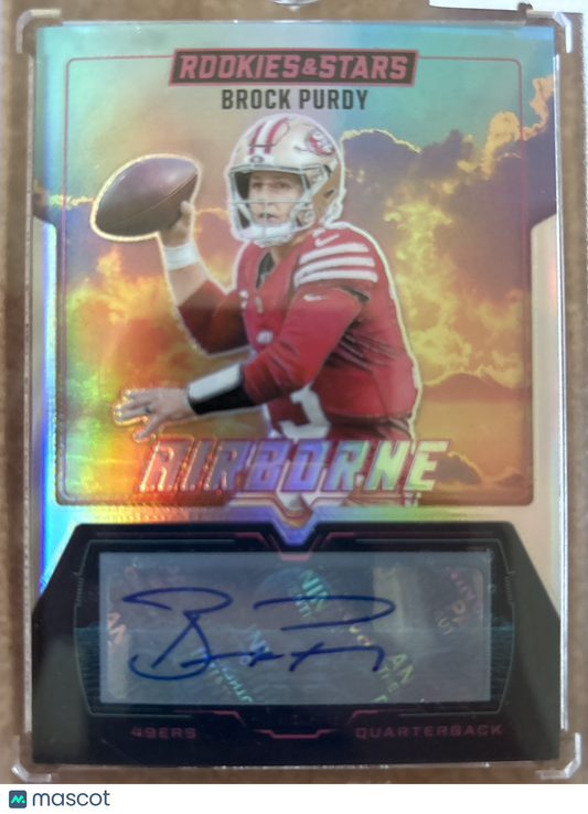 2025 Panini Rookies & Stars Airborne Brock Purdy #21 Prizm /99