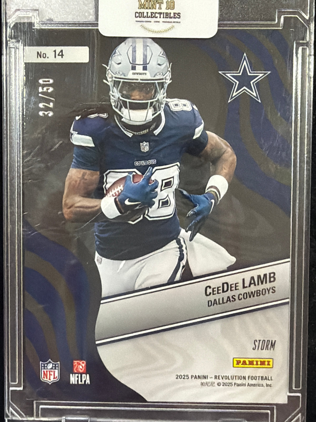 2025 Panini Revolution New Wave CeeDee Lamb #14 Storm /50