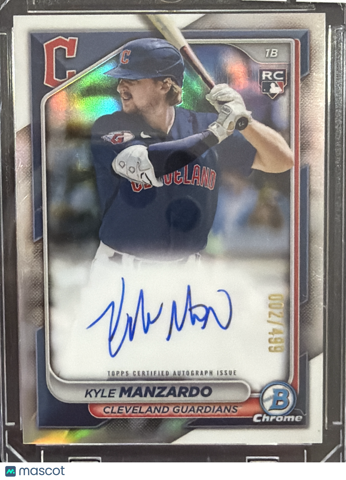 2024 Bowman Chrome Kyle Manzardo #CRA-KM Refractor /499 RC