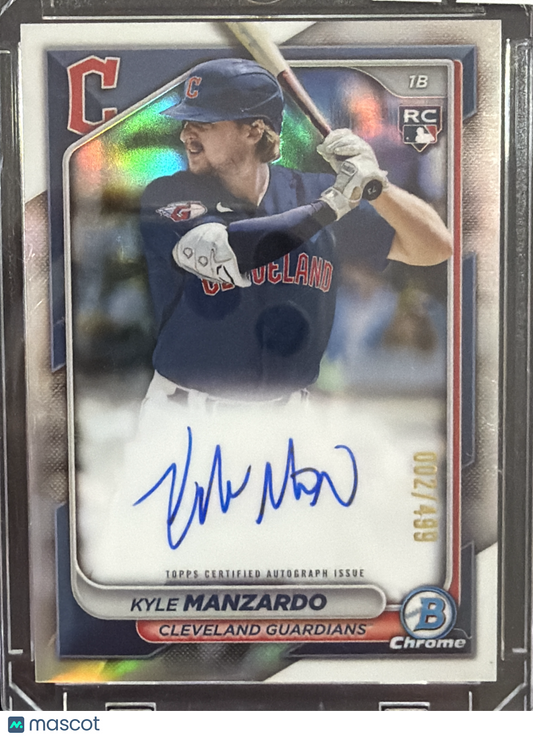 2024 Bowman Chrome Kyle Manzardo #CRA-KM Refractor /200 RC