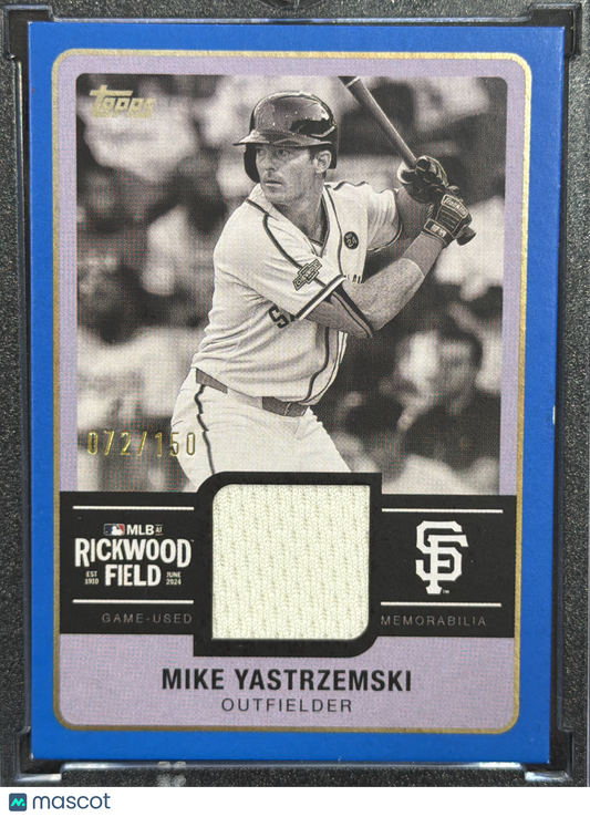 2025 Mike Yastrzemski #RWR-MY /150 Rickwood Relic Card Game-Used Memorabilia