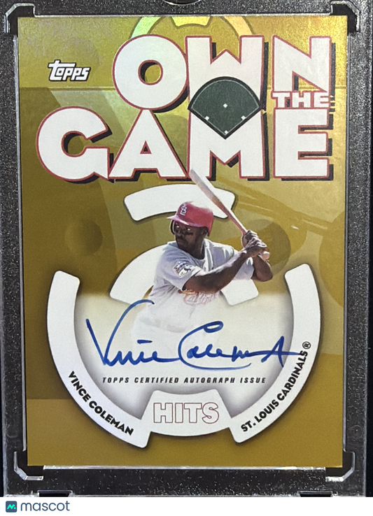 2023 Topps Archives Own The Game Autographs Vince Coleman #060GA-VC /50