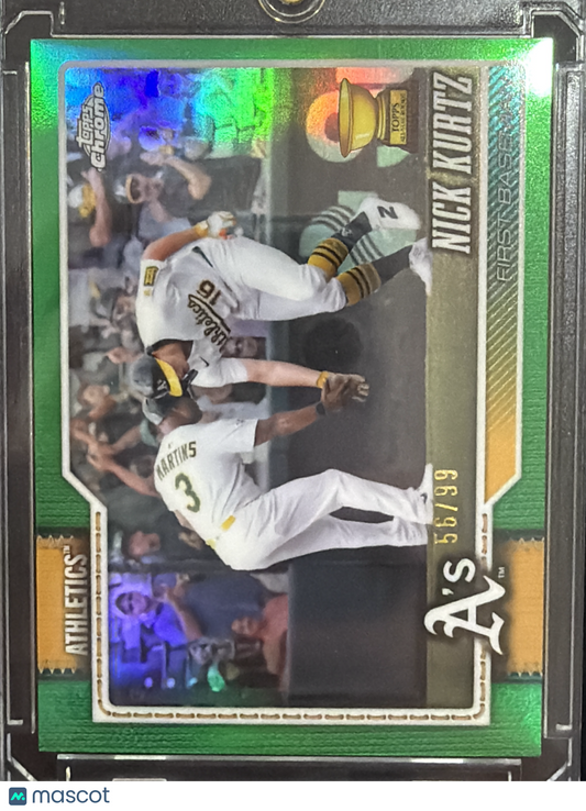 2026 Topps Chrome Nick Kurtz #250 Green Refractor /99