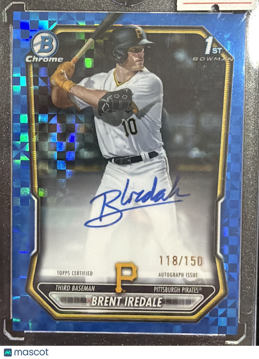 2026 Bowman Chrome Brent Iredale #CPA-BI Blue X Fractor Refractor /150