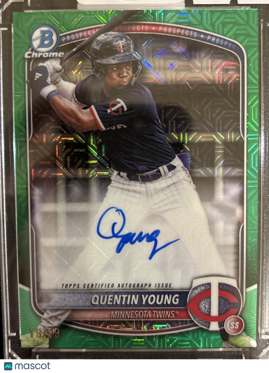 2025 Bowman Chrome Quentin Young #BMA-QY Green Mega /99