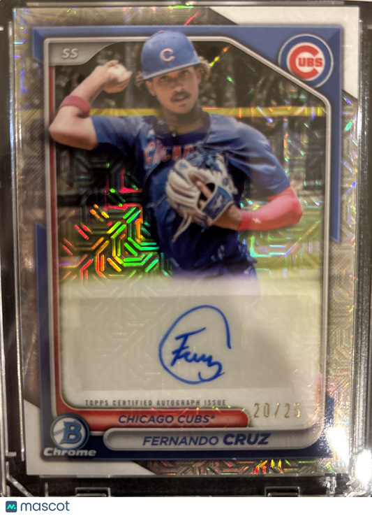 2024 Bowman Chrome Fernando Cruz #BCP-197 Mojo Refractor /25