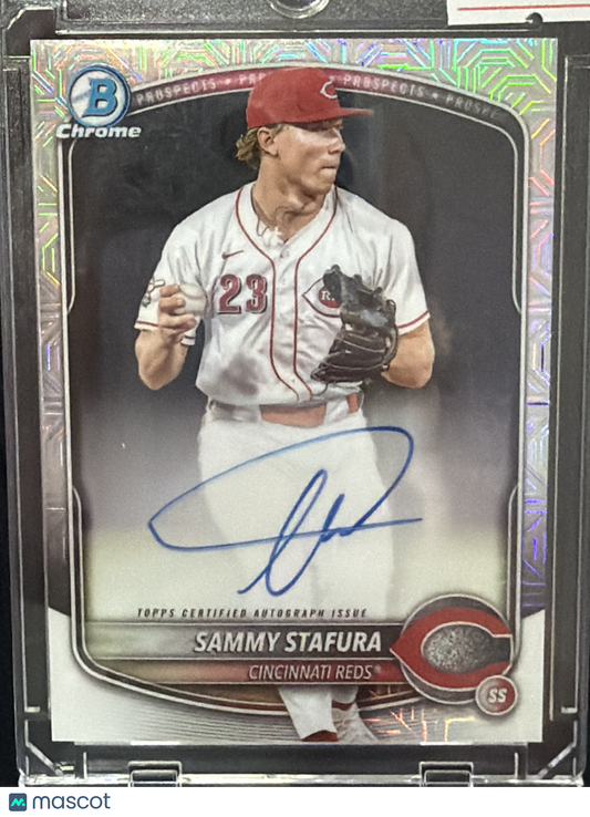 2025 Bowman Chrome Sammy Stafura #BMA-SS Mojo Refractor