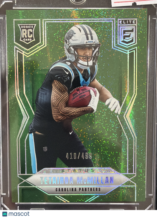 2025 Panini Donruss Elite Football Tetairoa McMillan #128 Green Status /499 RC