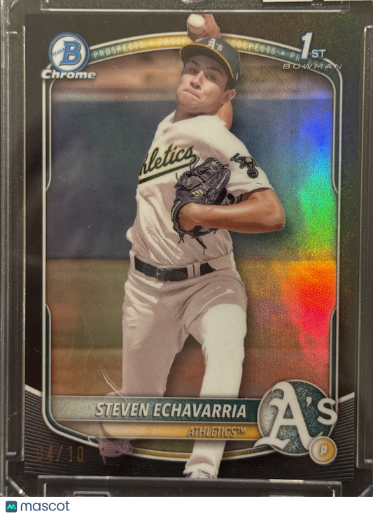 2025 Bowman Chrome Steven Echavarria #BCP-73 True Black Refractor /10