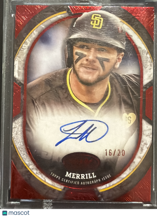 2025 Topps Tier One Jackson Merrill #TOS-JM Red /20