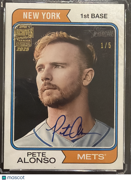 2025 Topps Archives Signature Series Pete Alonso #380 /5