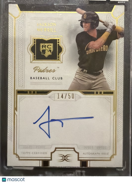 2024 Topps Definitive Collection Jackson Merrill #DRA-JM /50 RC