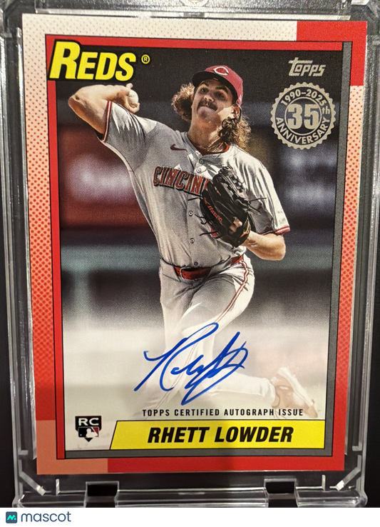 2025 Topps 1990 Topps Baseball Autograph Card Rhett Lowder #90B2-RL Autograph RC