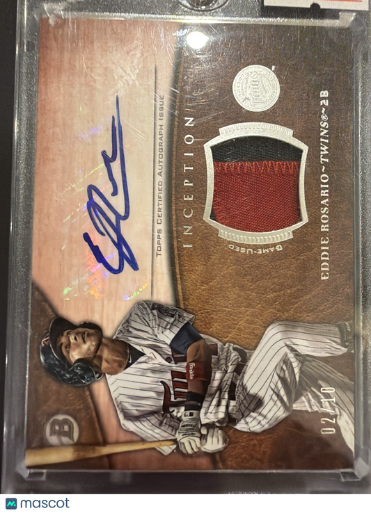 2014 Bowman Inception Eddie Rosario #AR-ERO /10 Autograph Patch Memorabilia