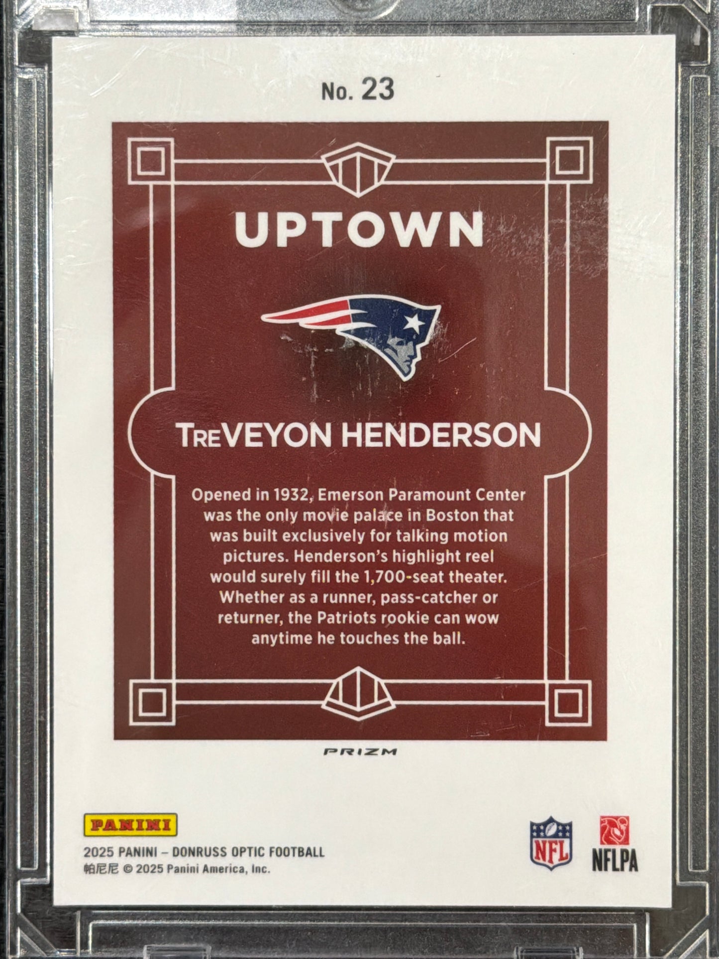 2025 Panini Donruss Optic Uptown Tre'Veyon Henderson #23 RC