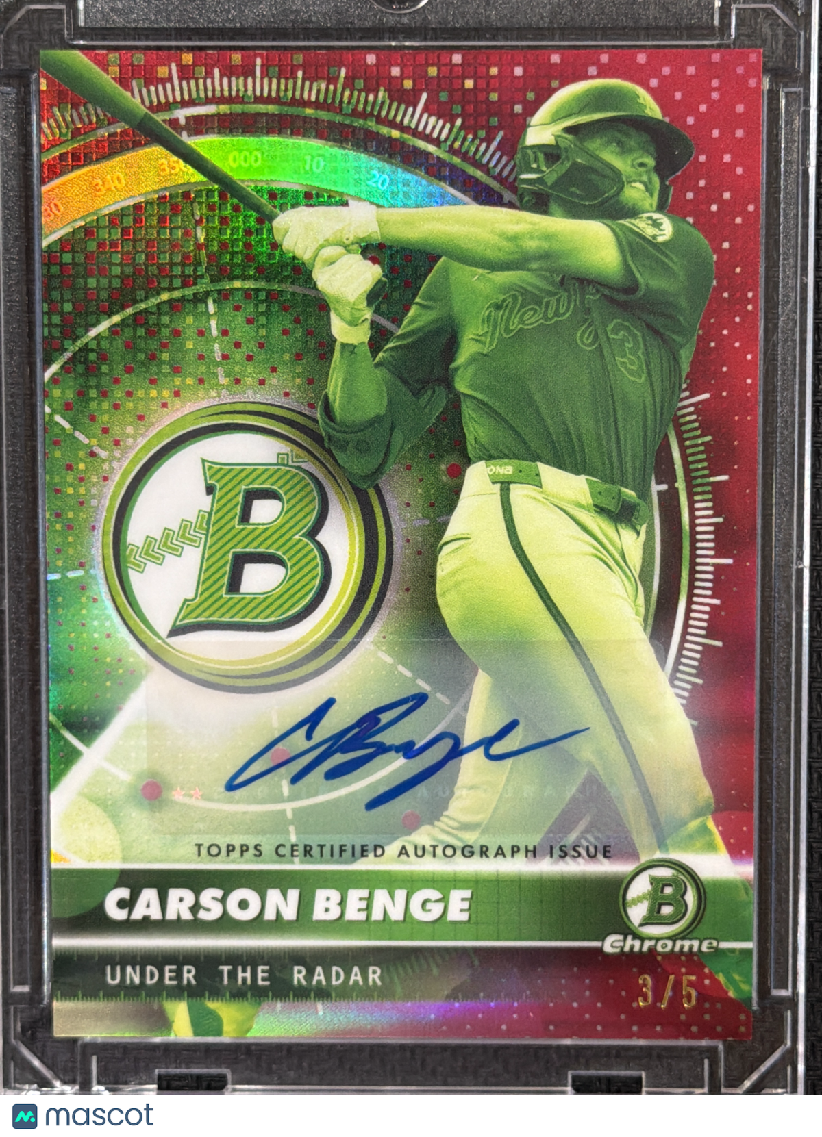 2026 Bowman Chrome Under the Radar Carson Benge #UR-12 Red /5