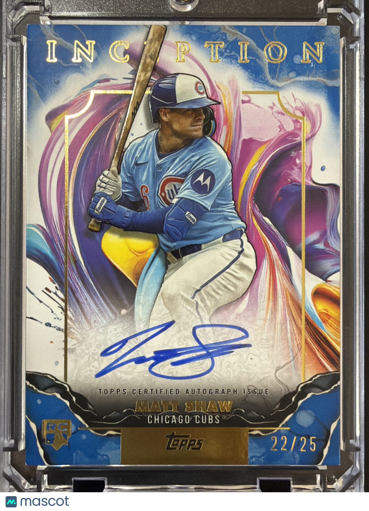 2025 Topps Inception Matt Shaw #RESA-MS /25 RC