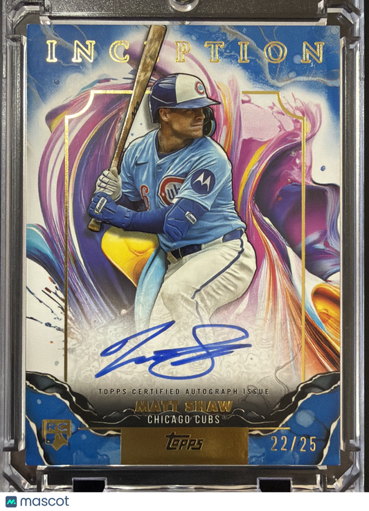 2025 Topps Inception Matt Shaw #RESA-MS /25 RC